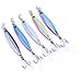 Aorace 5pcs/lot High Strength Saltwater Fishing Casting Metal Jig Shore and Boat Jigging Lure Bait Lead Fish with Feather 6.5cm/17g