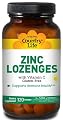 Country Life - Zinc Lozenges with Vitamin C Lemon Flavor