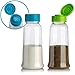 Zilpoo Set of 2 - Large Plastic Salt and Pepper Shakers with Lid, Tall Cooking Spice Dispenser, Seasoning Container Pourer with Shaker Lids, 8.5 oz.