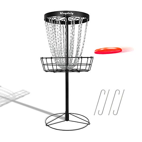 Disc Golf Basket Target 24 Chains, Frisbee Golf Practice Basket, Metal