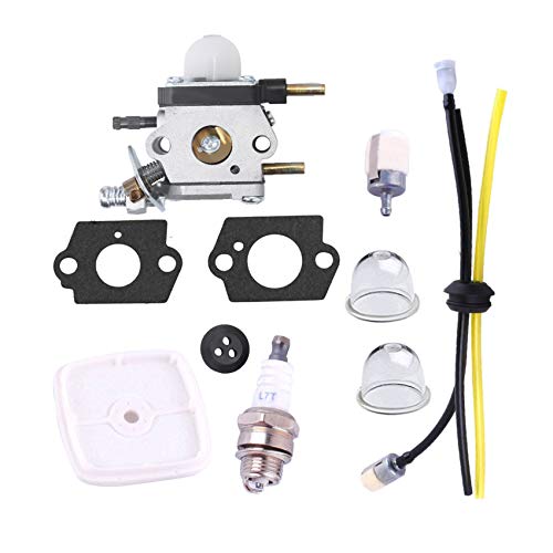 Podoy C1U-K82 Carburetor for Zama Mantis Tiller Parts C1U-K54A 7222 7225 SV-5C/2 Engine with Air Filter Repower Kit