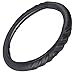 Motor Trend 100% Odorless Car Steering Wheel Cover - Comfort Cushion Grip, Black, Strandard (14.5 to 15.5 inch) (S706B)