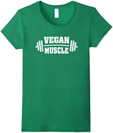 Women's Vegan Muscle | Gym Bodybuilding Fitness T-Shirt Small Kelly Green