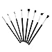 Makeup Eye Brush Set - Eyeshadow Eyeliner Blending Crease Kit - 8 Essential Makeup Brushes - Pencil, Shader, Tapered, Definer -Make You Look Flawless (Silver)