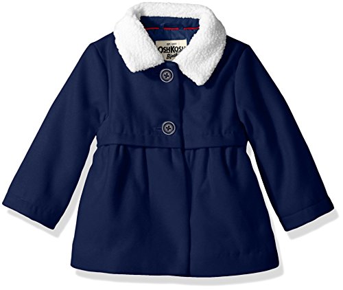 Osh kosh baby girls sweet faux wool jacket dress coat, indigo blu…