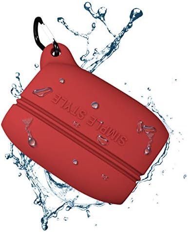 YICTONE Compatible with Jabra Elite 65t/Elite Active 65t, Silicone Protect Case Cover with Keychain,Easy-Carry/Waterprof Accessories (Red)