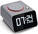Alarm Clock Charger,Digital Alarm Clock for Bedroom,with Dual USB Charging Port for Cell Phone and Snooze/Dimmable/Battery Backup Function (Gray)