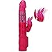 Bombex Temptation Rabbit Vibrator,Clitoral G-Spot Stimulator,Masturbation Vibe,Rotating Beaded Adult Massager for Women Female Beginner,Pink