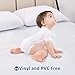 Veken Waterproof Mattress Protector, Queen Size Hypoallergenic 100% Cotton Breathable Washable Mattress Cover Pad for Bedding, Kids and Pets - Vinyl Free