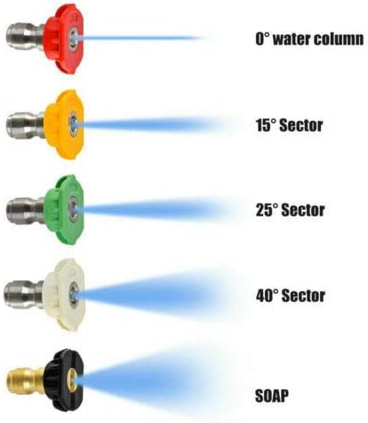 Pressure Washer Spray Nozzle Tips Quick Connect 1/4 Degree Pressure Washer Parts Multi-Degree Pressure Washer - Image 4