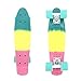 wonnv Retro Mini Cruiser 22 inch Complete Skateboard (Rainbow)