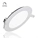 ProGreen 9W Flat LED Panel Light Lamp, Dimmable Round Ultrathin LED Recessed Downlight, 720lm, Warm White 3000K, Cut Hole 4.9 Inch, Panel Ceiling Lighting with 110V LED Driver