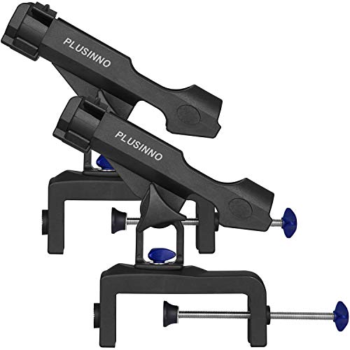 PLUSINNO Fischerboot Ruten-Halter mit großer Zangenöffnung 360 Grad einstellbar Angelrute Racks aufklappbaren Halter