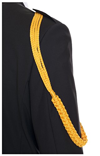 Men's Premium Black Military Cadet Uniform Tuxedo Suit (Black Military Cadet Uniform, 56 Regular) - Thumbnail 4