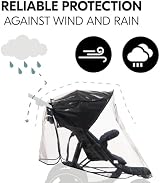 hauck Universal 3 Wheel Raincover Transparent Waterproof with Reflective Trim view 3