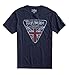 Lucky Brand - Men's - Navy Triumph British Flag Badge T-Shirt (X-Large)