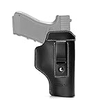 LIRISY Leather IWB Holster | Inside The Waistband Concealed Carry Gun Holster for Glock 17 19 22 23 32 33 / S&W M&P Shield/Springfield XD XDS and Similar Handgun Pistols