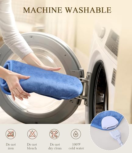 InVarme Far Infrared Heating Pads: Extra Large Electric Pad for Back - Soft and Warmth Graphene for Grandparents - Machine Washable 8 Heat Settings & 4H Auto-Off 12" x 24"