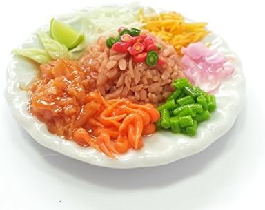 Miniatures Food : Realistic Thai Food Collection : Rice Seasoned With Shrimp Paste (Khaao Khlook Gabpi) , 2 Inches approx. by Kantiya