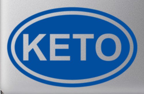 Keto Diet Encouragement Euro Oval - 5" Blue Vinyl Decal Sticker Car Macbook Laptop