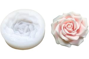 3D Rose Silicone Mold - Multipurpose for Candle Making, Soap, Plaster, Fondant, Chocolate & Cake Baking