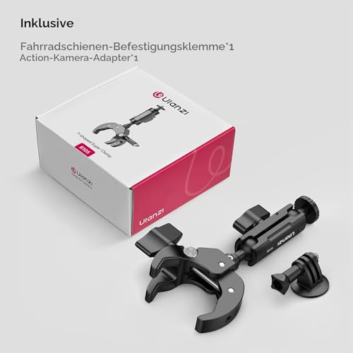 ULANZI R105 Super Clamp Camera Mount with 360° Dual Ball Head Magic Arm, Y-shaped 3-Jaw Design, 1/4 Inch Thread, Action Cam Mount Adapter, Super Clamp for DSLR Camera, Stabilizer, Video Light