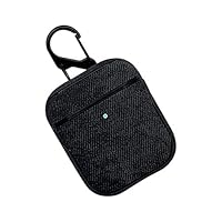Eve.Ruan Fashion Denim Texture Design Soft Silicone Case, Protective Cover Skin Case for AirPods 1/2, Shock Absorbing Design&Charging Hole, for Hiking/Running (Black)