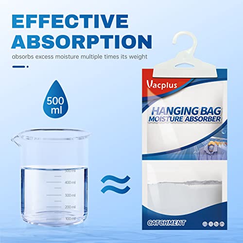 Vacplus Moisture Absorbers Packets, Fragrance Free(30 Pack), Humidity Packs, Hanging Closet