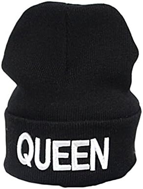 Fenghuo Warm Knitted King Queen Beanie Hats H01