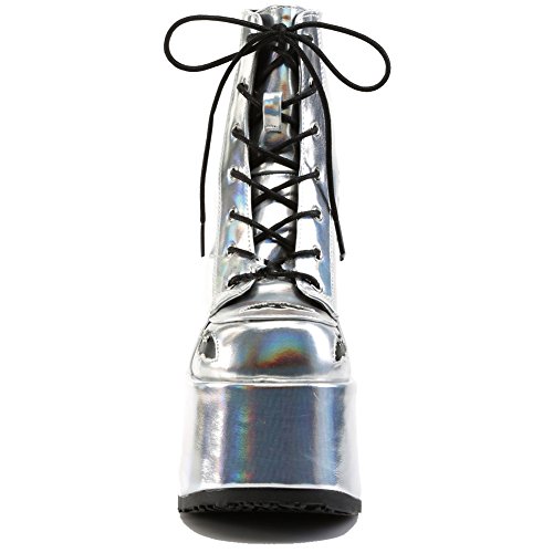 demonia silver boots