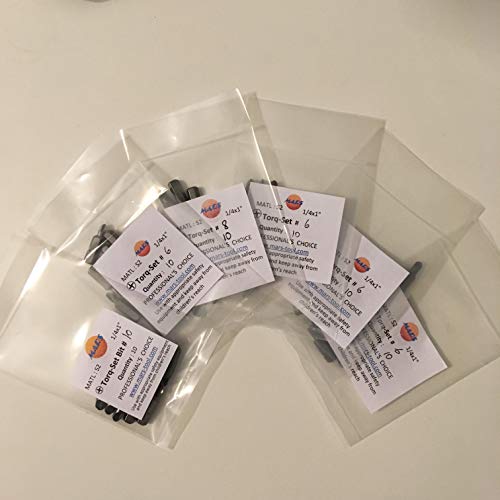 PRECISE FIT 1/4 Hex 1 inch Short (Size 4) Fastener Drive Insert Bits That Fit TORQ SET Screws HI TORQUE Impact Power Tool Accessory Aviation Aerospace Airplane Maintenance Small Screwdriver Torq Bit