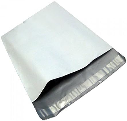 MailPacBags 11" X 15" Poly Mailer Pouch 2.5 mil (100 Ct) Plastic Mailing Envelope with Adhesive Strip, White, Weather Water Resistant