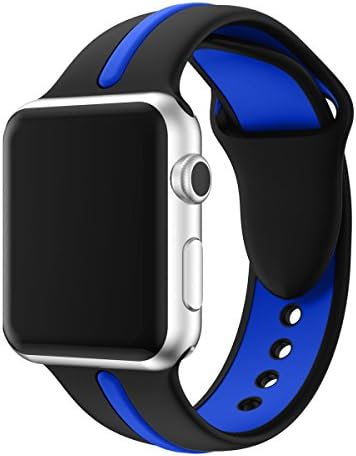 Compatible with Apple Watch Band 42mm 44mm, Light Soft Silicone Gel Chic Simple Line Style Sporty Watch Strap Replacement Wristband Bracelet for Apple Watch Series 5 4 (44mm) Series 3 2 1 (42mm)