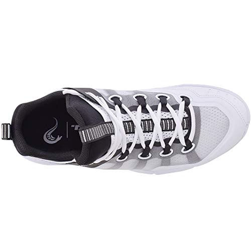 Salming Men's Kobra Mid 2 Squash Indoor Court Sports Shoes, White/Black, 9.5