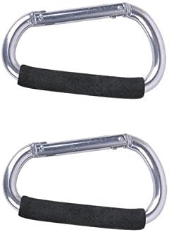 Winstory 2 x Mummy Climbing Hiking Carabiner, Travel Buggy Clips, Stroller Hooks, Bag Hooks for Hanging Diaper, Pram Buggy Stroller Pushchair Accessories Shopping Secure Hook