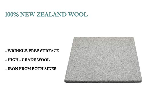 Zipcase Wool Pressing Mat for Quilting -13.5 inches ×13.5 inches 100% Wool Iron Pad, Suit for Cloth Ironing,Vinyl Heat Transfer Pressing - Smooth Ironing Mats for Table Holds Quilting in Place - Thumbnail 3