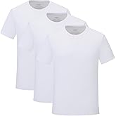 POUDEW Men's Stretch Viscose Moisture-Wicking Tagless Undershirts, Pack of 3