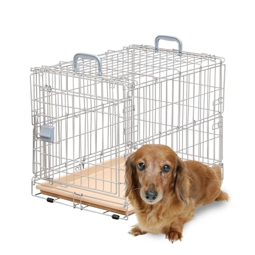 アイリスオーヤマ 犬猫ケージ折りたたみ シルバー/ブラウンの商品画像