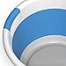 Vremi Collapsible Plastic Laundry Basket (blue)