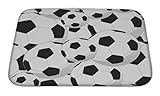Gear New Soccer Balls Bath Mat Rug, Microfiber Memory Foam with no skid back, 24