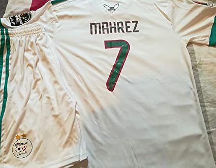 Maillot Mahrez N7 Algerie 2 Etoiles Superbe Avec Les Can 2019 Patchs T 1012 Ans 142 Cm Environ Modèle Générique Short Répliqua Autorisé