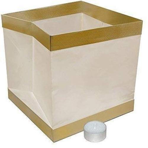 Homecube Outdoor Water Floating Candle Lanterns Biodegradable White Chinese Paper Lanterns for Wishing, Praying, Floating 10 Pack 5.9 Inch - Thumbnail 5