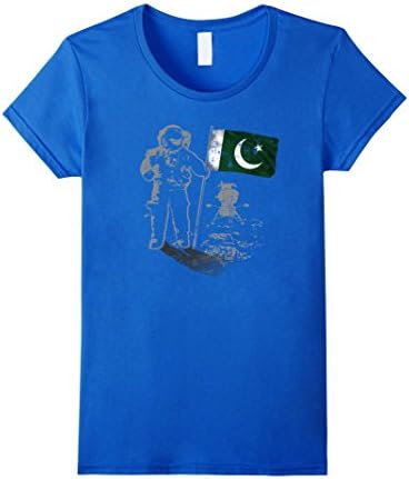 Womens Solar System Shirt Pakistan Flag Space Exploration Shirt Medium Royal Blue