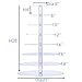 Bonnoces 8-tier Large Cupcake Stand - Acrylic Clear Round Cake Tower - Tiered Serving Dessert Holder - Holds 150+ standard cupcakes - Perfect for Wedding, Birthday,Baby Shower, Christmas and big event