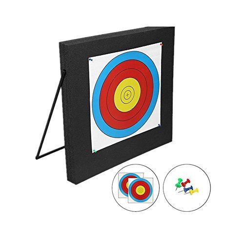 DDMARK AT-012 High Density Self Healing XPE Foam Portable 3D Achery Target with Metal Target Stand, 50X50X6cm