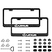 Sparkle-um 2pcs Newest Matte Aluminum Alloy Lexus Logo License Plate Frame ，with Screw Caps Cover Set Suit，Applicable to US Standard car License Frame, for Lexus(Black