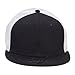 Mesh Premium Snapback Flat Bill Cap - BlkBlk White OSFM