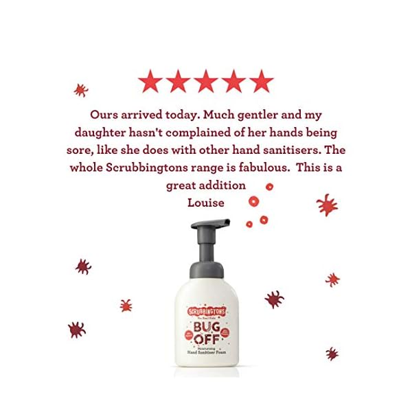 Scrubbingtons-Bug-Off-Childrens-Alcohol-Free-Foaming-Hand-Sanitiser-for-Sensitive-Skin-with-98-Natural-Ingredients-with-Eco-Duo-Bottle-200ml-Refill-Pouch-200ml Scrubbingtons Bug Off Children's Alcohol Free Foaming Hand Sanitiser for Sensitive Skin Eco Fiendly Duo Bottle 200ml and…