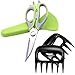 Bear Claws Meat Shredder and Kitchen Scissors, cut even Chicken Bones easily with the 8 in 1 Heavy Duty Shears for Poultry and the Strongest Meat Claws for Pulled Pork