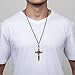 Intercession St Benedict Crucifix on Cord Necklace (Antique Gold)